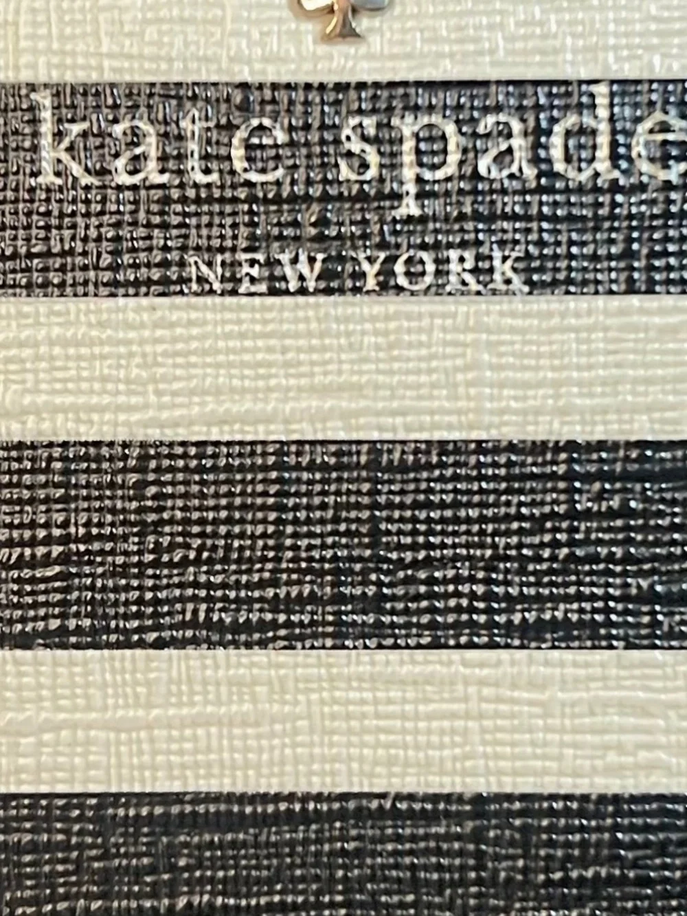 Kate Spade Fairmount Square Stacy continental snap wallet in a black and white